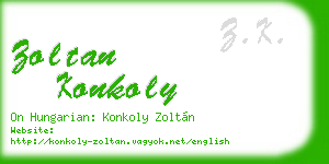 zoltan konkoly business card